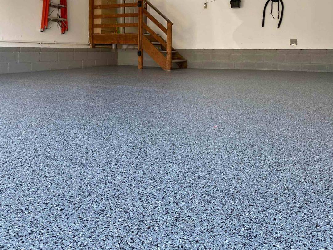 Finished Garage Floor Epoxy Chip Pattern